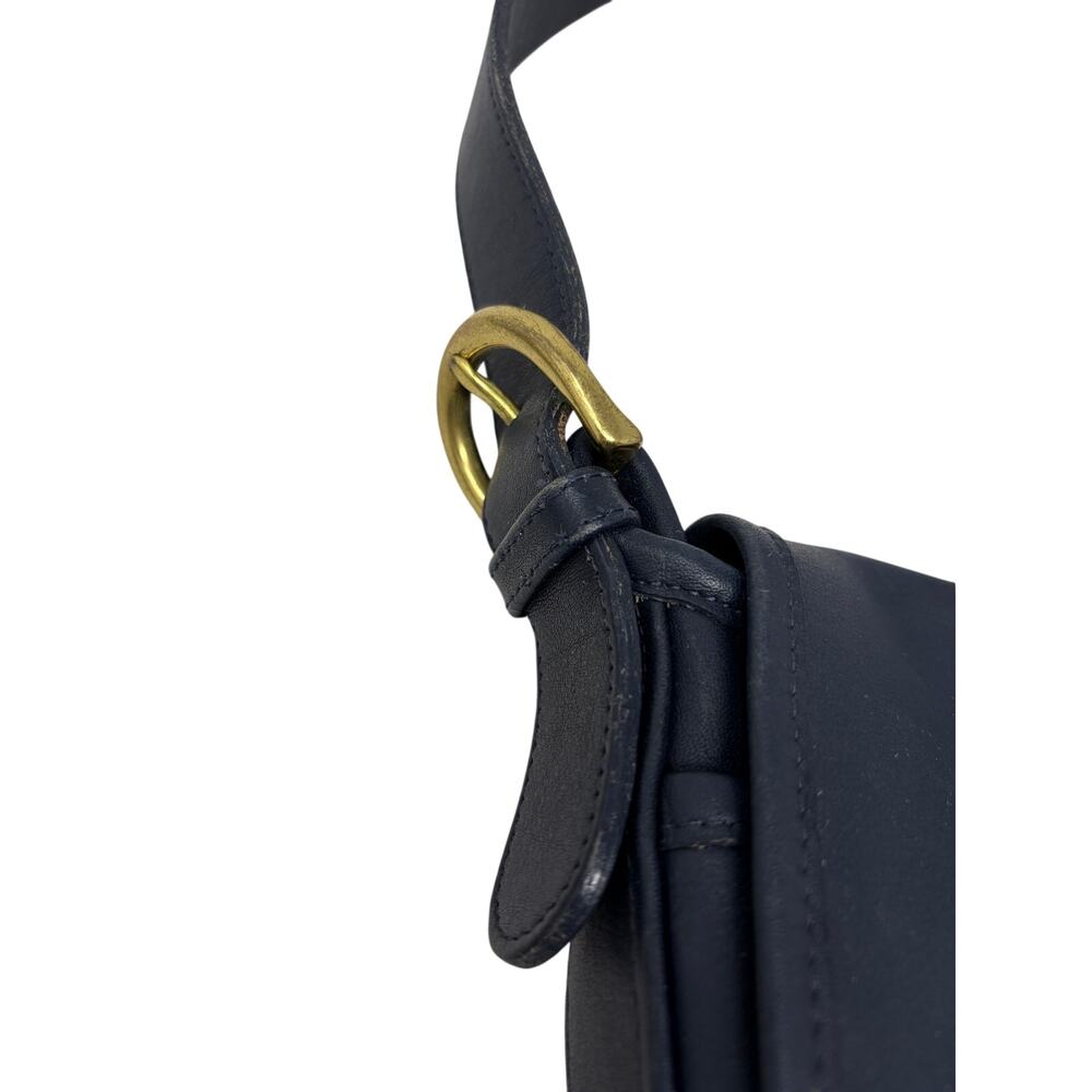 Vintage Coach Court Bag 4150 Navy Blue Leather Crossbody Purse USA Costa Rica - Picture 4 of 10